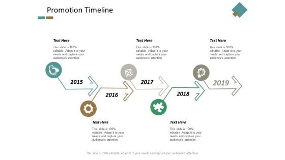 Promotion Timeline Five Year Process Ppt Powerpoint Presentation Summary Outfit