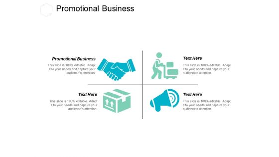 Promotional Business Ppt PowerPoint Presentation Portfolio Designs Cpb