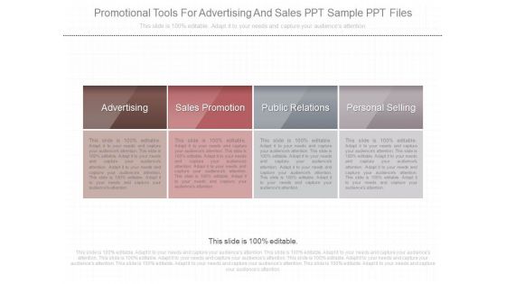 Promotional Tools For Advertising And Sales Ppt Sample Ppt Files