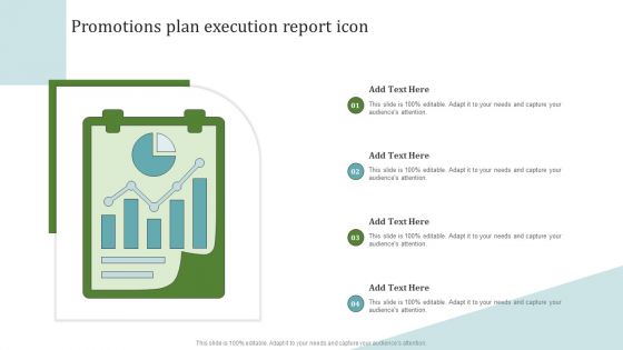 Promotions Plan Execution Report Icon Sample PDF