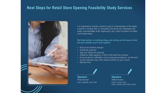 Proof Concept Variety Shop Next Steps For Retail Store Opening Feasibility Study Services Slides PDF