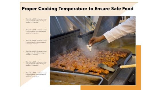 Proper Cooking Temperature To Ensure Safe Food Ppt PowerPoint Presentation Gallery Professional PDF