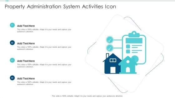 Property Administration System Activities Icon Mockup PDF