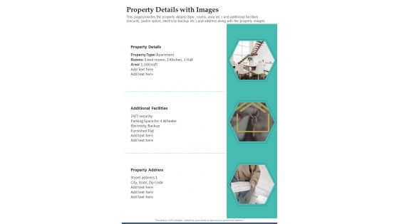 Property Details With Images One Pager Documents