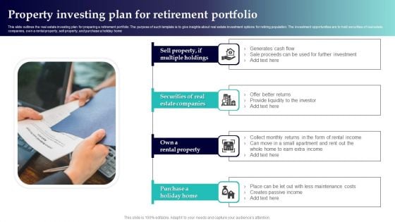 Property Investing Plan For Retirement Portfolio Themes PDF