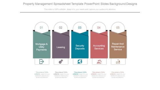 Property Management Spreadsheet Template Powerpoint Slides Background Designs