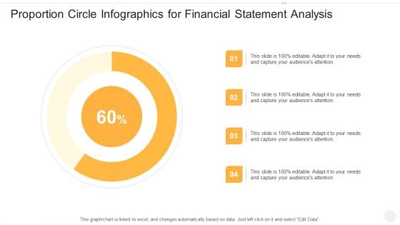 Proportion Circle Infographics For Financial Statement Analysis Mockup PDF