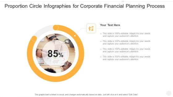 Proportion Circle Infographies For Corporate Financial Planning Process Structure PDF