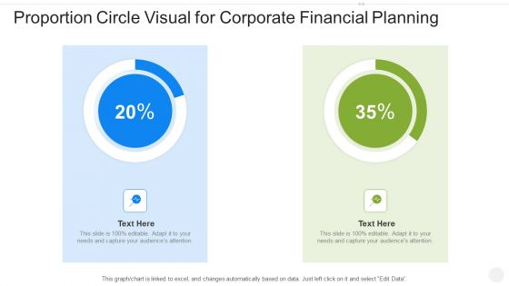 Proportion Circle Visual For Corporate Financial Planning Brochure PDF