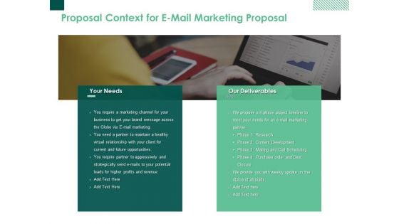Proposal Context For E Mail Marketing Proposal Ppt PowerPoint Presentation Slides Guide
