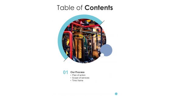 Proposal Electronics Piping Lighting System Enhancement Table Of Contents One Pager Sample Example Document Proposal Electronics Piping Lighting System Enhancement Table Of Contents One Pager Sample Example Document