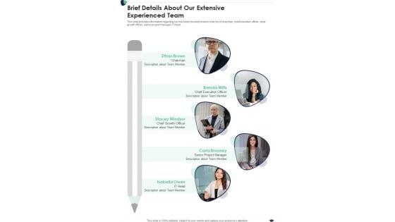 Proposal For Academic Grant Brief Details About Our Extensive One Pager Sample Example Document Proposal For Academic Grant Brief Details About Our Extensive One Pager Sample Example Document
