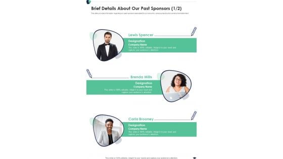 Proposal For Academic Grant Brief Details About Our Past Sponsors One Pager Sample Example Document Proposal For Academic Grant Brief Details About Our Past Sponsors One Pager Sample Example Document