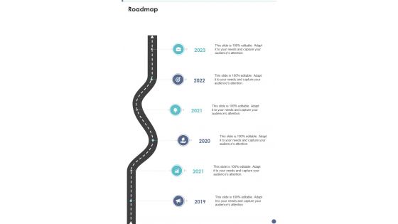 Proposal For B2B Services Roadmap One Pager Sample Example Document