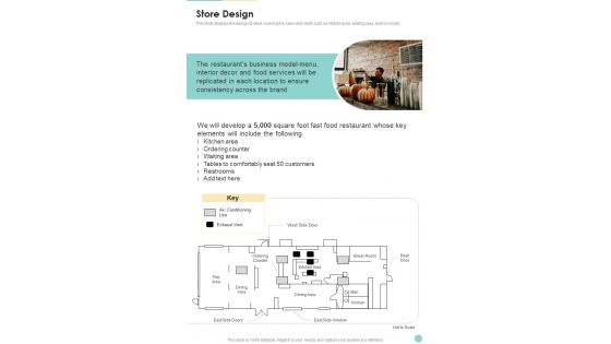 Proposal For Cafeteria Business Store Design One Pager Sample Example Document Proposal For Cafeteria Business Store Design One Pager Sample Example Document