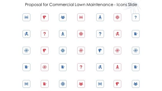 Proposal For Commercial Lawn Maintenance Icons Slide Ppt Gallery Example Introduction PDF