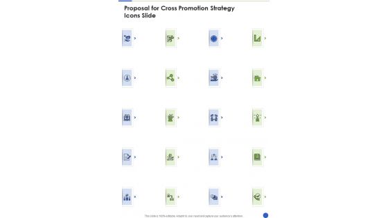 Proposal For Cross Promotion Strategy Icons Slide One Pager Sample Example Document