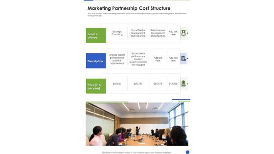 Proposal For Cross Promotion Strategy Marketing Partnership One Pager Sample Example Document Proposal For Cross Promotion Strategy Marketing Partnership One Pager Sample Example Document