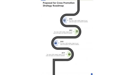 Proposal For Cross Promotion Strategy Roadmap One Pager Sample Example Document