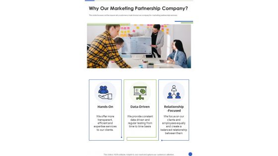 Proposal For Cross Promotion Strategy Why Our Marketing One Pager Sample Example Document Proposal For Cross Promotion Strategy Why Our Marketing One Pager Sample Example Document