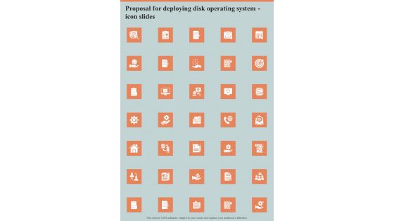 Proposal For Deploying Disk Operating System Icon Slides One Pager Sample Example Document Proposal For Deploying Disk Operating System Icon Slides One Pager Sample Example Document