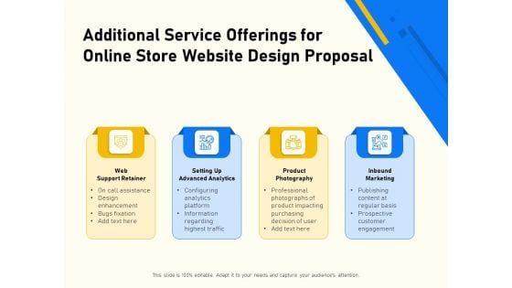 Proposal For Ecommerce Website Development Additional Service Offerings For Online Store Website Design Proposal Sample PDF