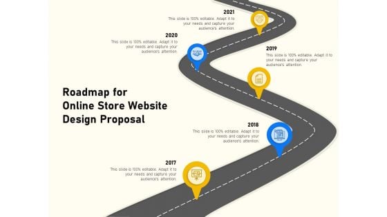 Proposal For Ecommerce Website Development Roadmap For Online Store Website Design Proposal Portrait PDF