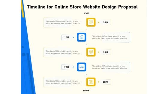 Proposal For Ecommerce Website Development Timeline For Online Store Website Design Proposal Summary PDF