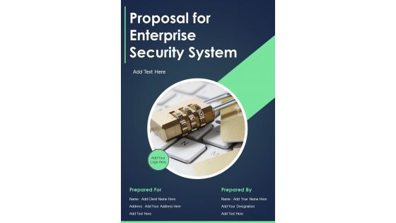 Proposal For Enterprise Security System Example Document Report Doc Pdf Ppt