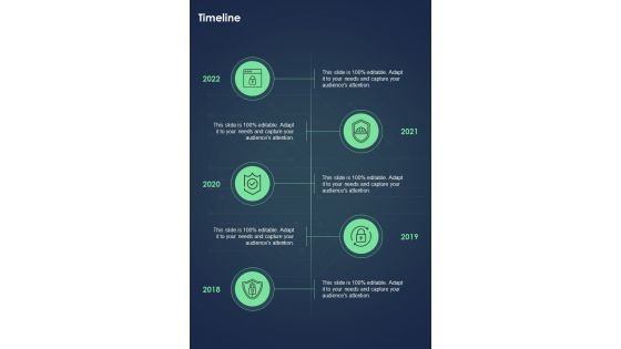 Proposal For Enterprise Security System Timeline One Pager Sample Example Document