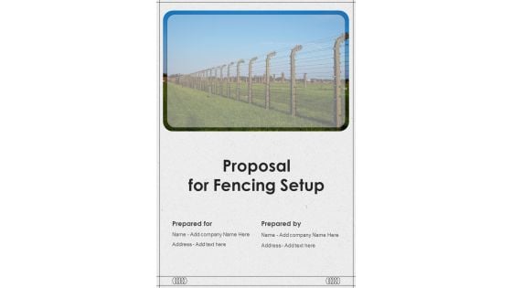 Proposal For Fencing Setup Example Document Report Doc Pdf Ppt