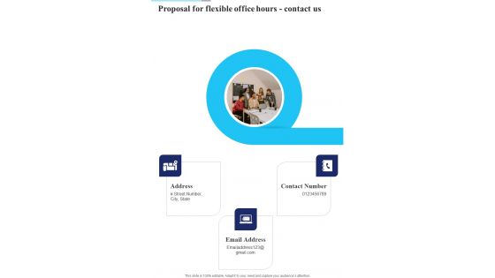 Proposal For Flexible Office Hours Contact Us One Pager Sample Example Document