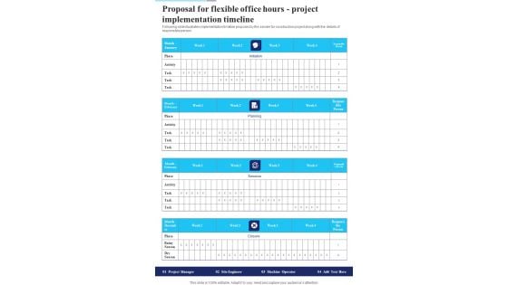 Proposal For Flexible Office Hours Project Implementation Timeline One Pager Sample Example Document Proposal For Flexible Office Hours Project Implementation Timeline One Pager Sample Example Document