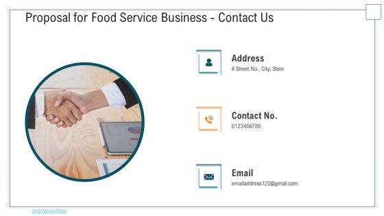 Proposal For Food Service Business Contact Us Ppt Slides Example PDF