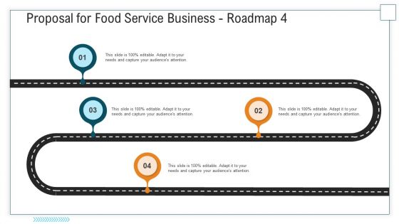 Proposal For Food Service Business Roadmap Four Stage Process Ppt Icon Background PDF