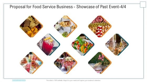 Proposal For Food Service Business Showcase Of Past Event Adapt Structure PDF