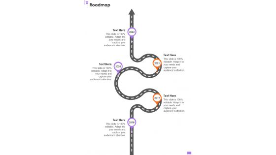 Proposal For Funding Basketball Event Roadmap One Pager Sample Example Document