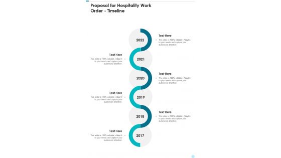 Proposal For Hospitality Work Order Imeline One Pager Sample Example Document Proposal For Hospitality Work Order Imeline One Pager Sample Example Document