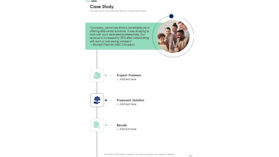 Proposal For Information Processing Facility Services Case Study One Pager Sample Example Document Proposal For Information Processing Facility Services Case Study One Pager Sample Example Document