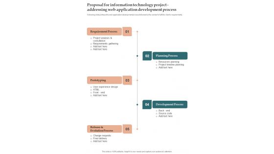 Proposal For Information Technology Project Addressing Web One Pager Sample Example Document Proposal For Information Technology Project Addressing Web One Pager Sample Example Document