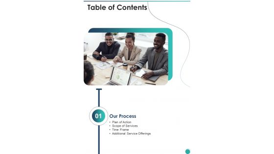 Proposal For Nurses Recruitment Table Of Contents One Pager Sample Example Document