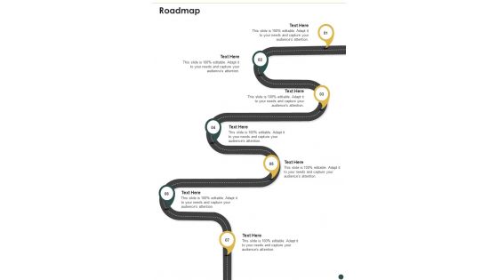 Proposal For PR Campaign Roadmap One Pager Sample Example Document