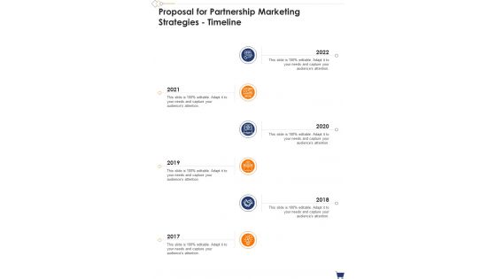 Proposal For Partnership Marketing Strategies Timeline One Pager Sample Example Document