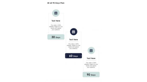 Proposal For Pre Sales Advisory Services 30 60 90 Days One Pager Sample Example Document