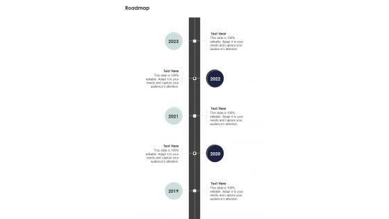 Proposal For Pre Sales Advisory Services Roadmap One Pager Sample Example Document