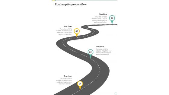 Proposal For Preparing JD Roadmap For Process Flow One Pager Sample Example Document