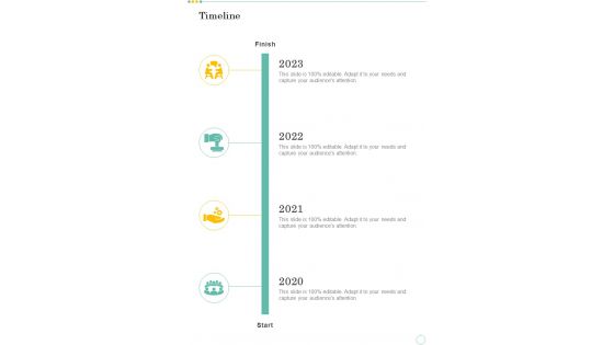 Proposal For Preparing JD Timeline One Pager Sample Example Document