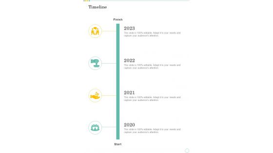 Proposal For Preparing JD Timeline One Pager Sample Example Document