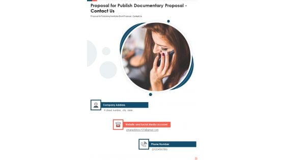 Proposal For Publish Documentary Proposal Contact Us One Pager Sample Example Document