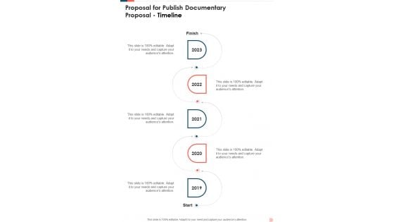 Proposal For Publish Documentary Proposal Timeline One Pager Sample Example Document